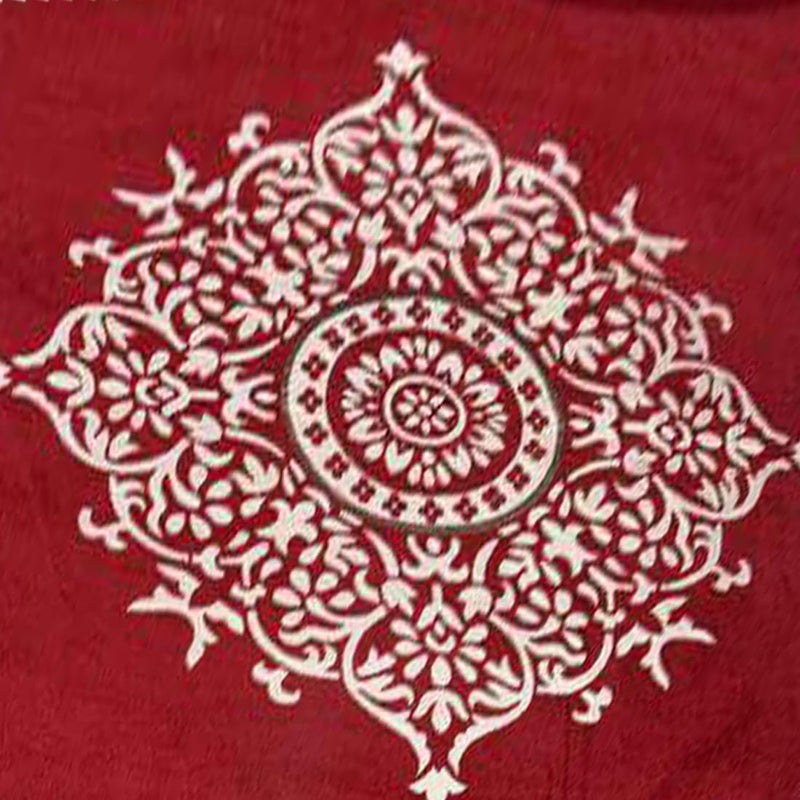 STARNSTYLE ستارنستايل شينيل مخمل 500 خيط كينغ سايز ملاءة سرير مع 2 غطاء وسادة - مارون - Image 4